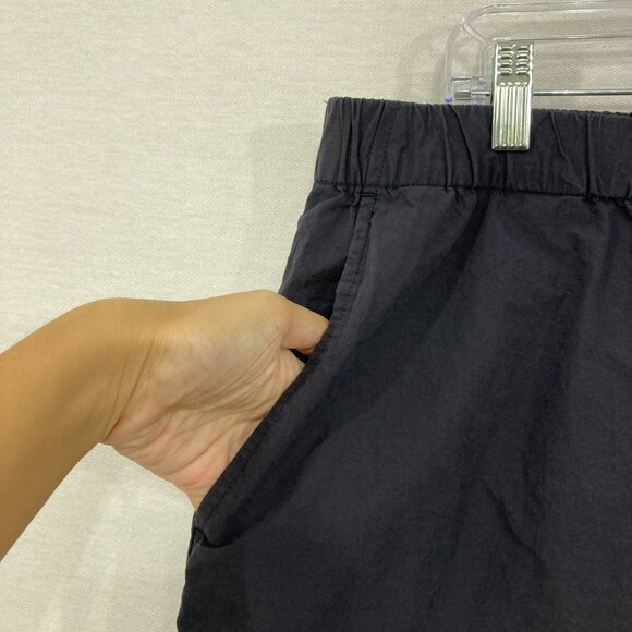 Eileen Fisher size 1X Navy/Black Wide Leg Organic Cotton Crop Pull-on Pants - Picture 7 of 9